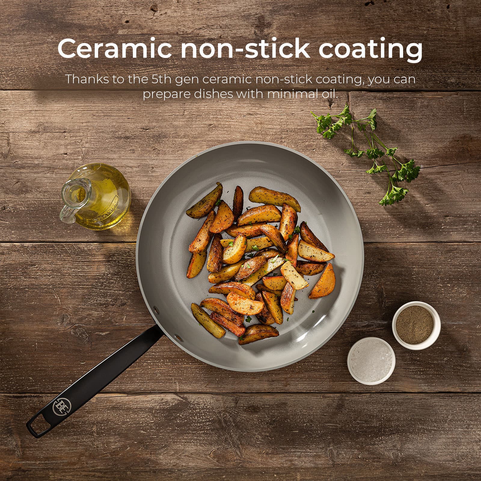 BE Living Essential Stekepannesett 2 deler &#8211; Hvit - product photo