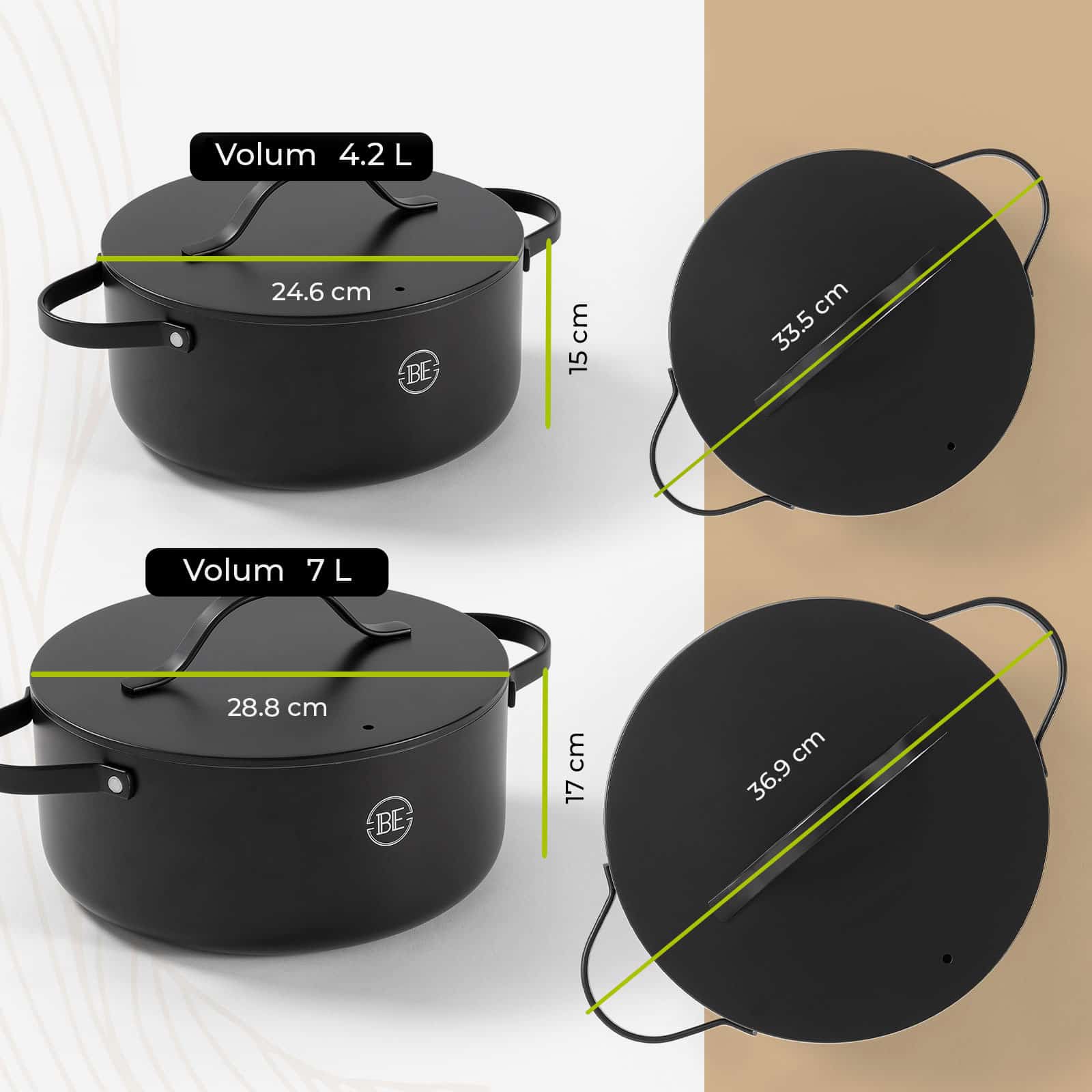BE Living Essential Grytesett 20 deler &#8211; Matt Svart - product photo