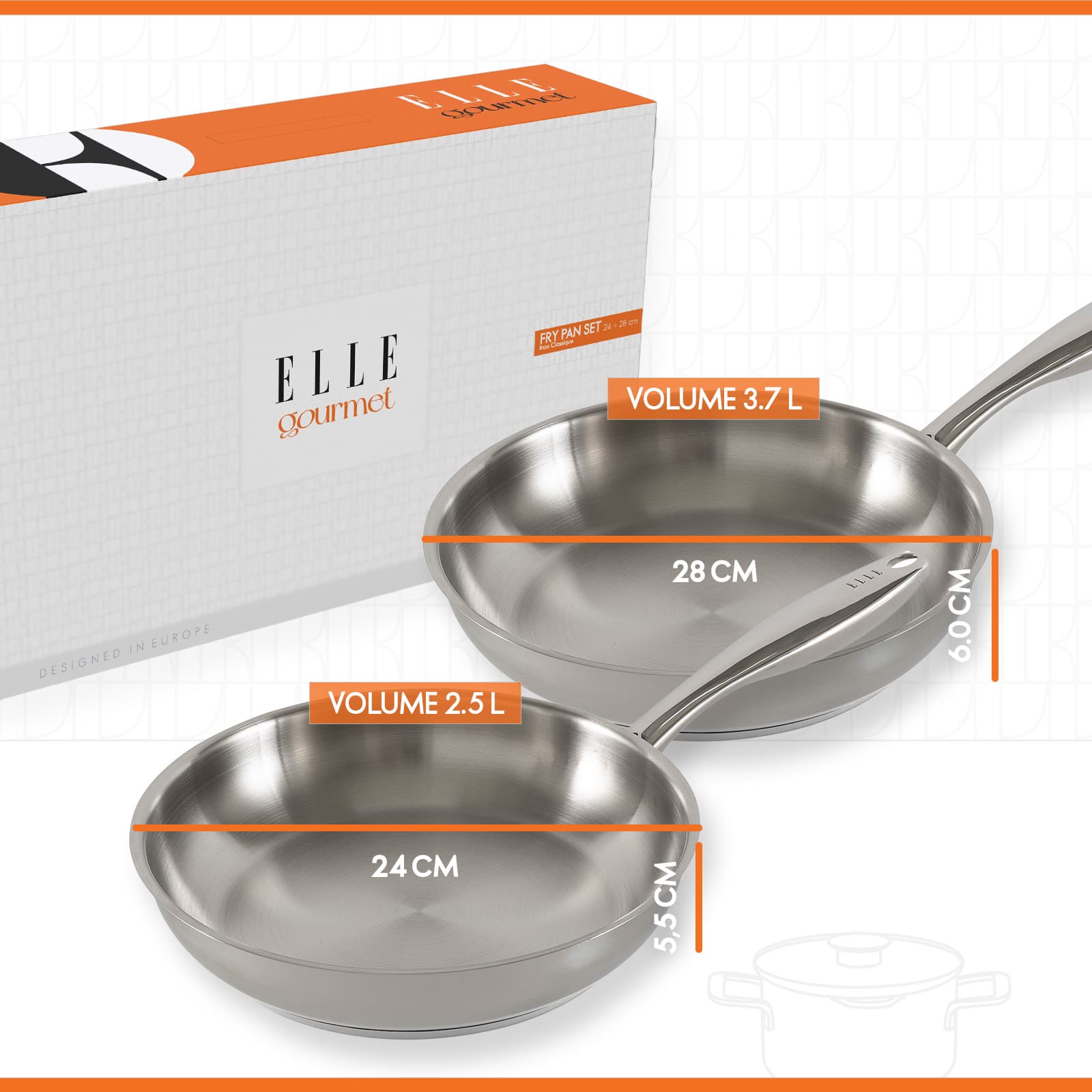 ELLE Gourmet Classique Stekepannesett 2 deler - product photo